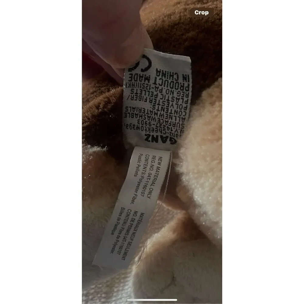 Ganz webkinz Kids Brown Beige Kangaroo Plush Stuffed Animal Toy